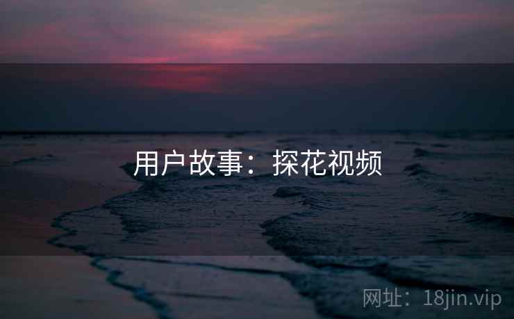 用户故事：探花视频