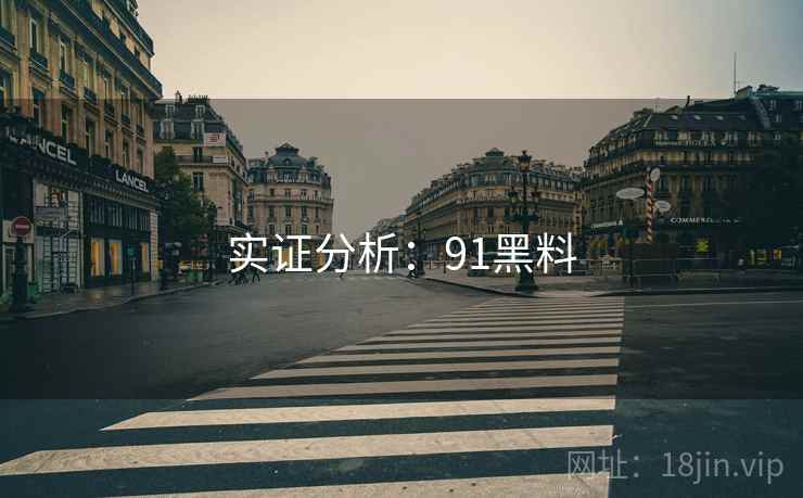 实证分析：91黑料