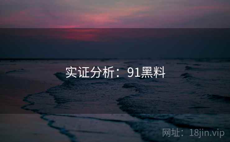 实证分析：91黑料