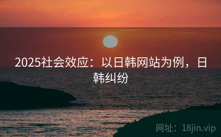 2025社会效应：以日韩网站为例，日韩纠纷