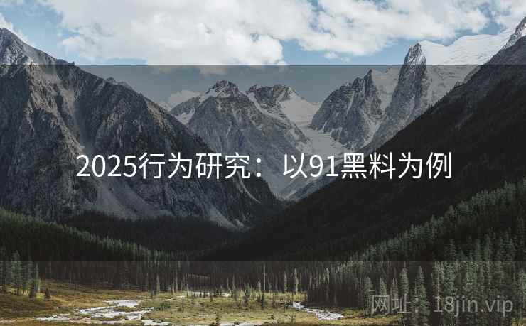 2025行为研究：以91黑料为例
