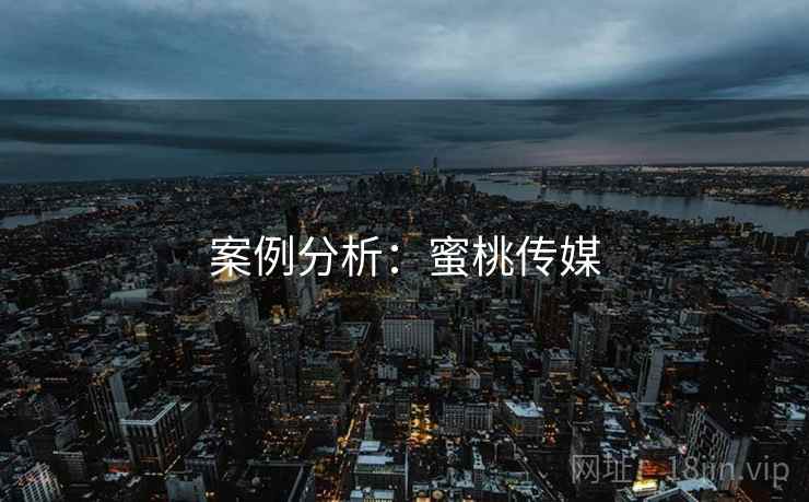 案例分析：蜜桃传媒